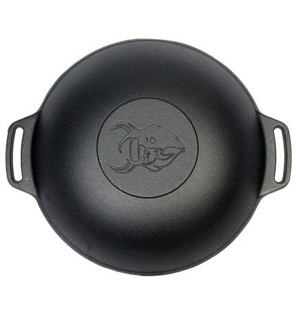 Cast Iron Wok Pan with Handles 36 cm
