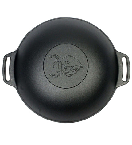 Cast Iron Wok Pan with Handles 36 cm
