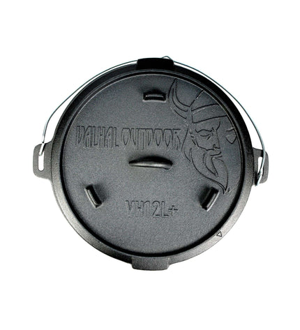 Dutch Oven Cast Iron with Legs Outdoor 12 Liters