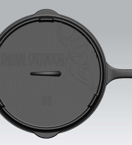 Cast Iron Skillet Lid Ø 30 cm with Grill Pattern