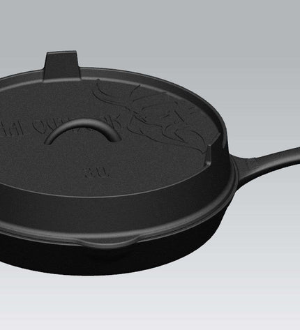 Cast Iron Skillet Lid Ø 30 cm with Grill Pattern