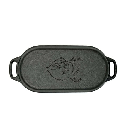 Oval Cast Iron Dutch Oven with Grill Lid, 1 Liter