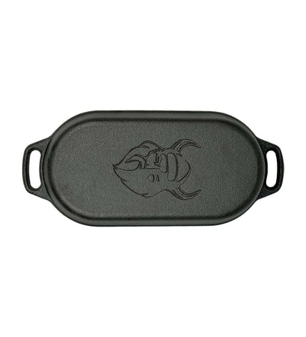Oval Cast Iron Dutch Oven with Grill Lid, 1 Liter