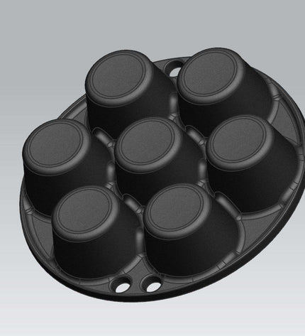 BBQ Accessory Muffin Pan for 7 pieces