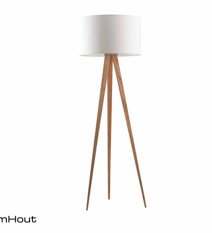 Vloerlamp Zuiver Tripod Wood - showroommodel