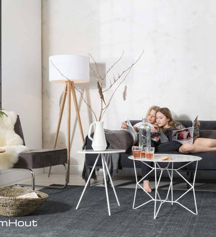Vloerlamp Zuiver Tripod Wood - showroommodel