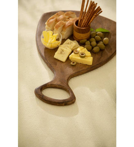 Laimai 100% Mango Wood Paddle Chopping & Serving Board | Handcrafted Charcuterie Platter