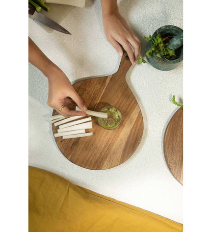Laimai Small Mango Wood Chopping and Serving Board | Compact Kitchen Cutting Board for Food Prep and Snacks