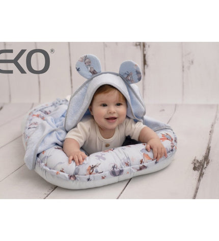 Bamboo bath cover Ballerina Mouse / White