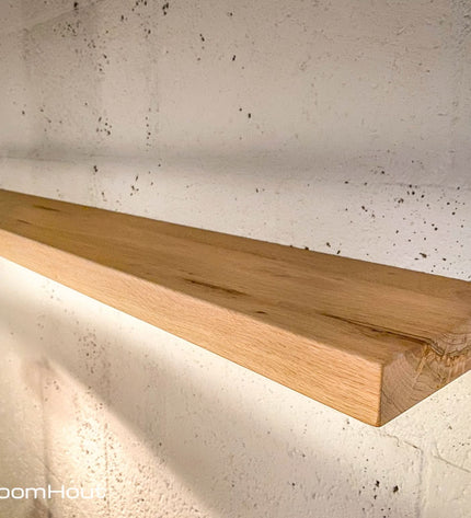 Houten wandplank  (rechte rand, rechte hoek)