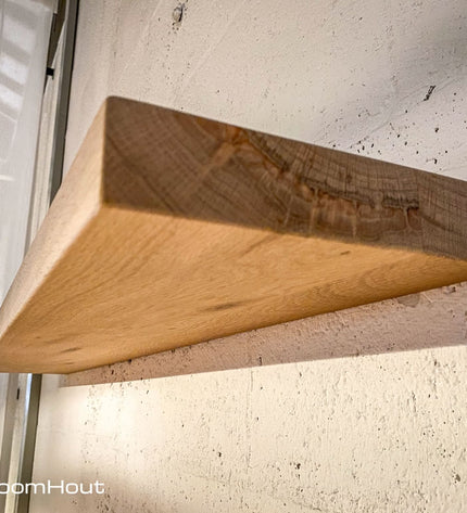 Houten wandplank  (rechte rand, rechte hoek)