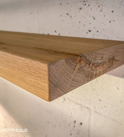 Houten wandplank  (rechte rand, rechte hoek)