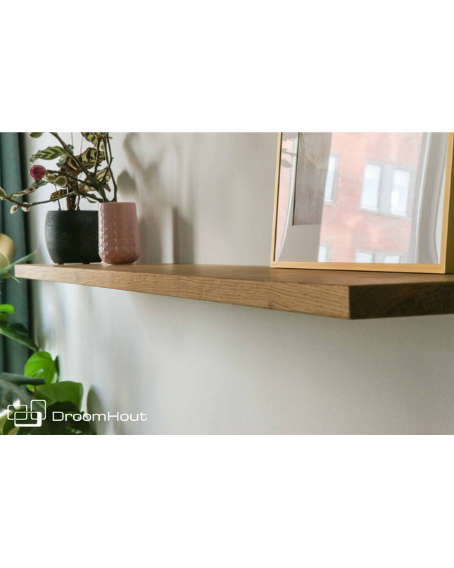 Houten wandplank  (rechte rand, rechte hoek)