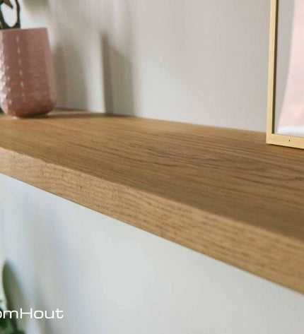 Houten wandplank  (rechte rand, rechte hoek)