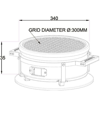 Shichirin Tabletop Grill Round
