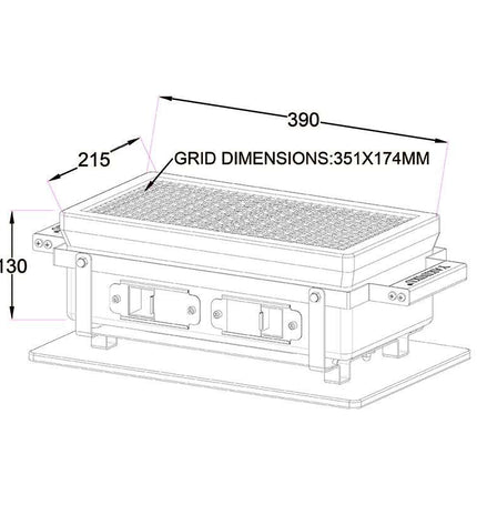 Rectangular Shichirin Tabletop Grill