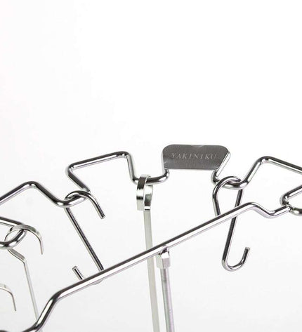 BBQ Accessory Tandoor Rack with 6 Hooks and Skewers