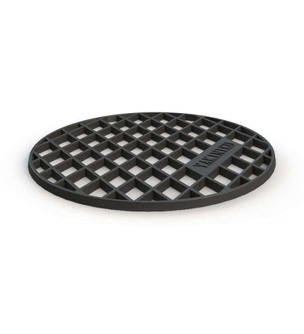 Shichirin Tabletop Grill Round Accessory Grate Cast Iron with Meat Marker