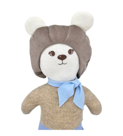 Knitted animal Pilot Bear