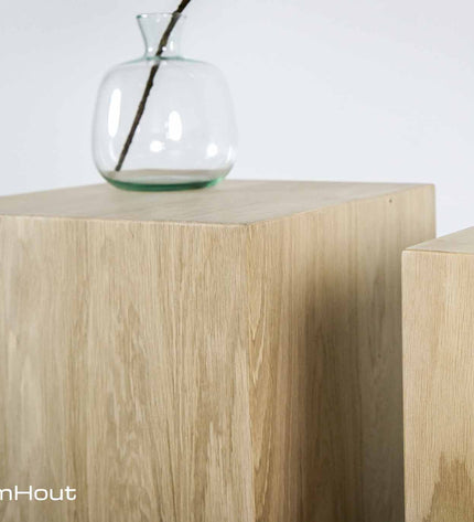 Zuil blank eiken - (60 cm hoog)