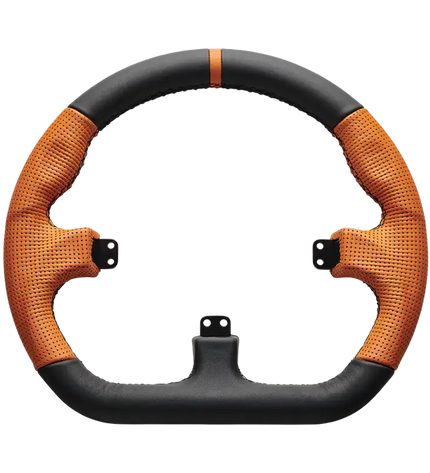 Asetek SimSports closed D orange leather rim