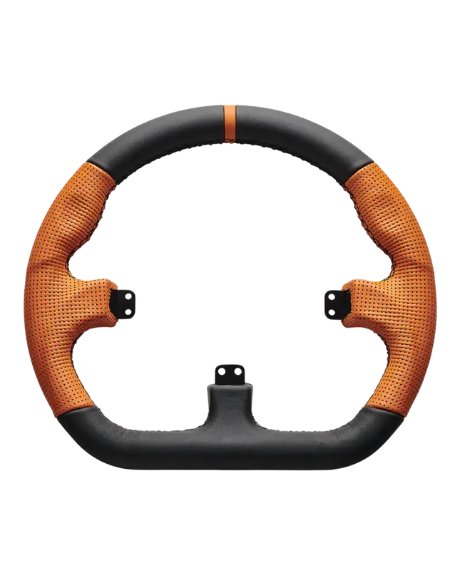 Asetek SimSports closed D orange leather rim