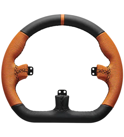Asetek SimSports closed D orange leather rim