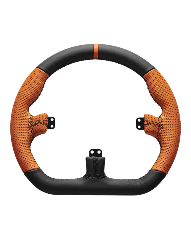 Asetek SimSports closed D orange leather rim