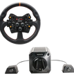 Round Black Leather + Forte GT Aluminium Button Box