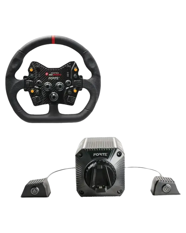 Asetek SimSports Forte (18nm) Direct Drive Wheel Base + Forte GT Wheel Bundle