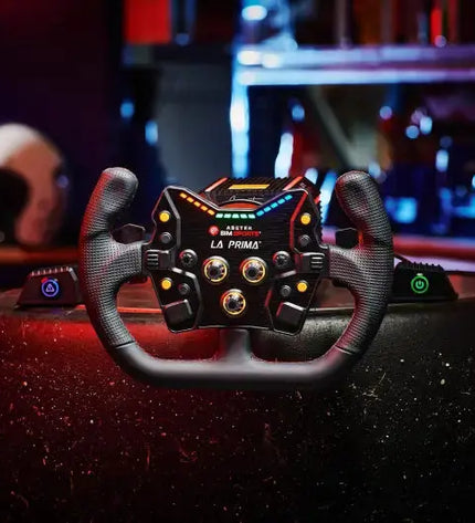 Asetek SimSports Open D Black Leather Rim