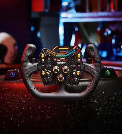 Asetek SimSports Open D Black Leather Rim
