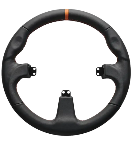 Asetek SimSports Round Black Leather Steering Wheel Rim