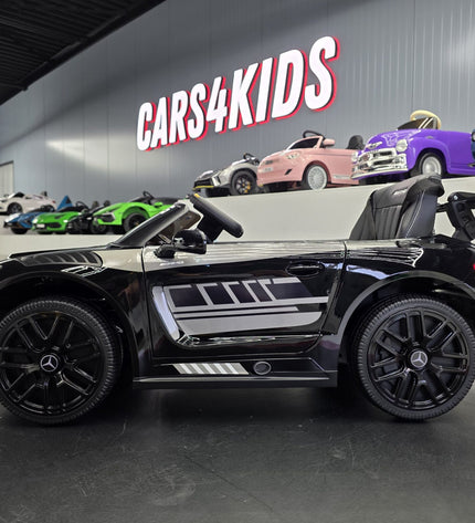 Mercedes AMG GT3 metallic zwart elektrische kinderauto