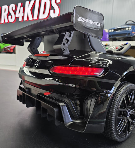 Mercedes AMG GT3 metallic zwart elektrische kinderauto