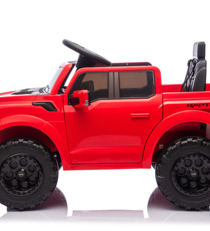 Elektrische kinderauto Ford Raptor 1-persoons 12 volt rood
