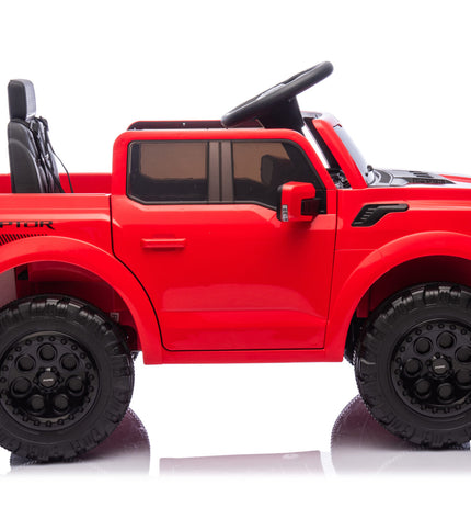 Elektrische kinderauto Ford Raptor 1-persoons 12 volt rood