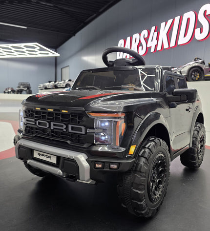 Ford Raptor 1-persoons 12-volt zwarte kinderauto