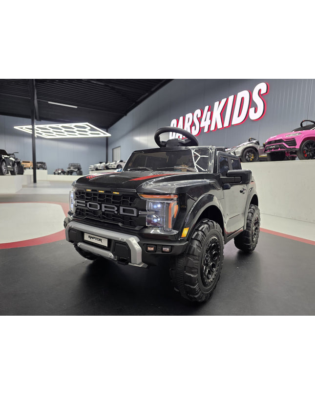Ford Raptor 1-persoons 12-volt zwarte kinderauto