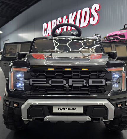 Ford Raptor 1-persoons 12-volt zwarte kinderauto