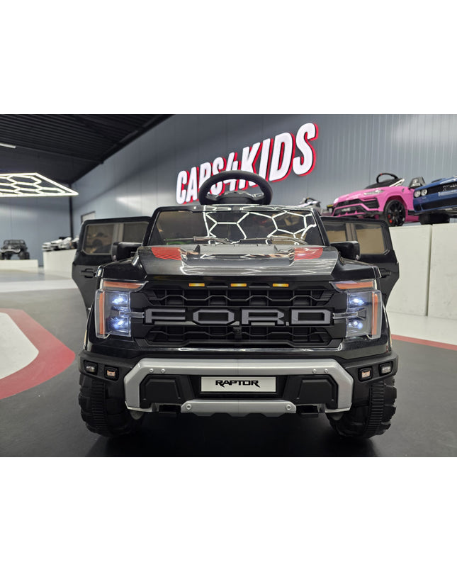 Ford Raptor 1-persoons 12-volt zwarte kinderauto