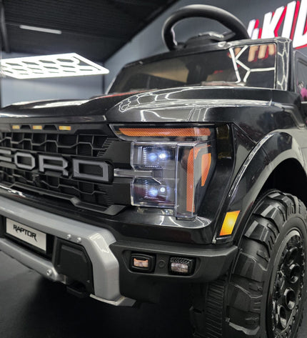 Ford Raptor 1-persoons 12-volt zwarte kinderauto