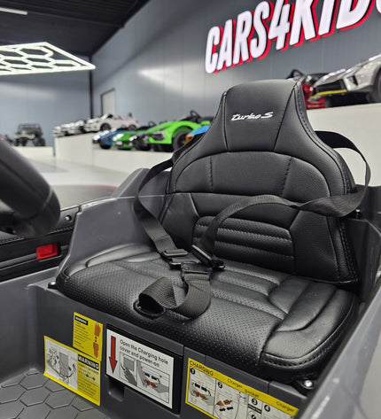 Elektrische kinderauto Porsche Taycan 1-persoons 12 volt grijs
