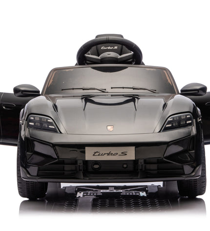 Kinderauto Porsche Taycan 1 persoon 12 volt zwart