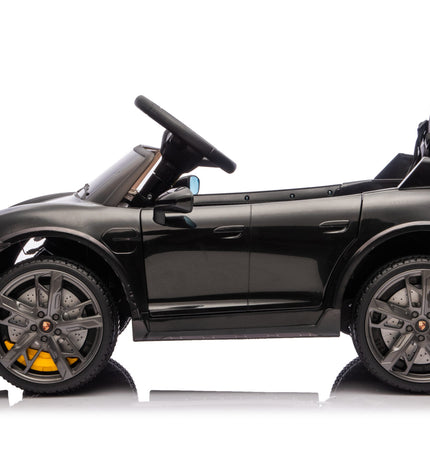 Kinderauto Porsche Taycan 1 persoon 12 volt zwart