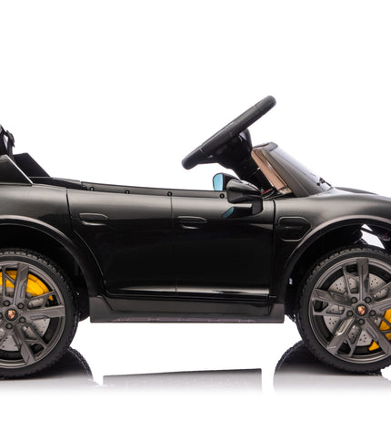 Kinderauto Porsche Taycan 1 persoon 12 volt zwart