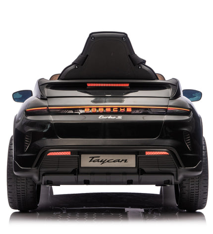 Kinderauto Porsche Taycan 1 persoon 12 volt zwart