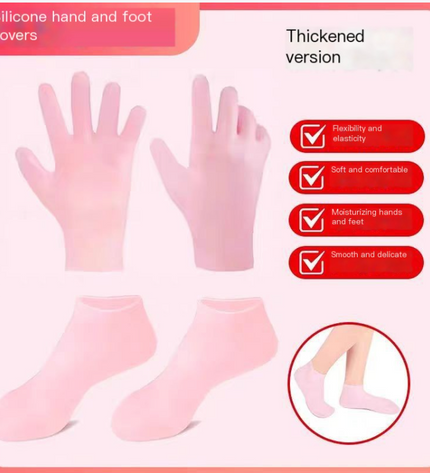 Soft Silicone Protective Moisturizing Gloves And Socks