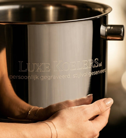 XL dubbelwandige champagnekoeler met gravure – Edzard