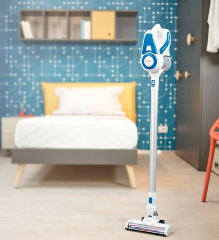 POLTI SLIM SR90B vacuum cleaner with 0.5L capacity and 22.2V battery, designed for home cleaning and floor maintenance.